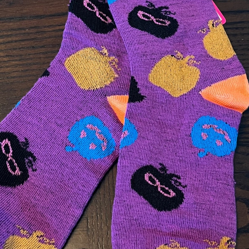 Barbie Halloween Socks Set of 3 Ghost Pumpkin Pink Purple Girls Size 9-2.5 NEW - Picture 13 of 15